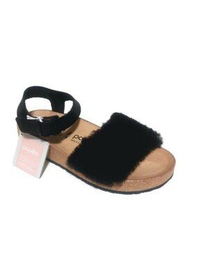 Papillio Birkenstock Glenda Leather Sandals Womens Size 10 Narrow Teddy Black